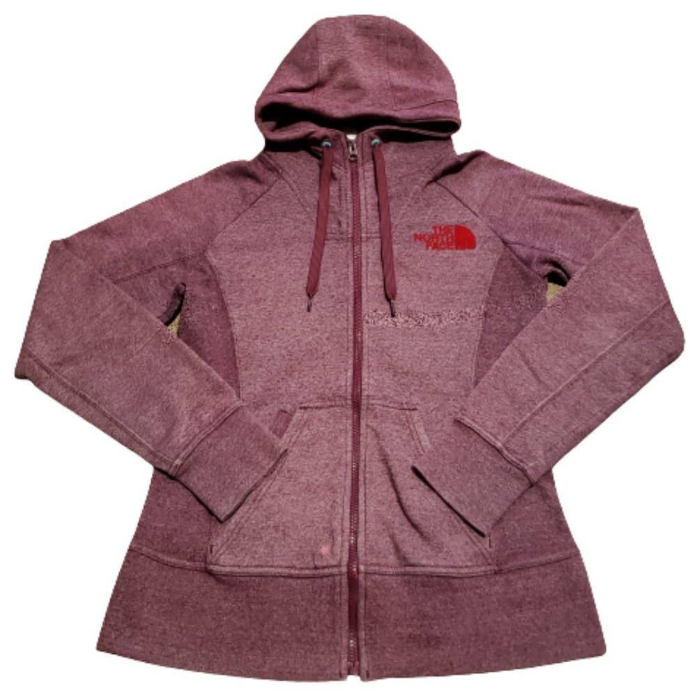The North Face Full Zip Hoodie Sweatshirt Purple Women's Medium M Outdoor Trendy